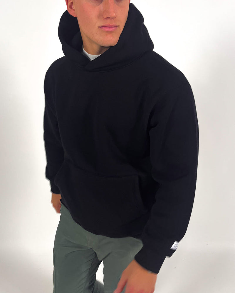 Essential übergroßer CALI-Hoodie – Schwarz